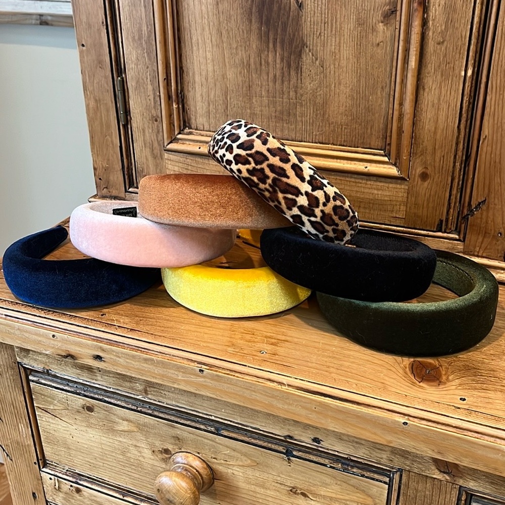 Bundle of 7 Hand Made various Colored Raised Spongy Headband